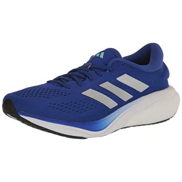 Imagem de adidas Tênis de corrida masculino Supernova 2, Azul lúcido/prata metálico/branco, 13