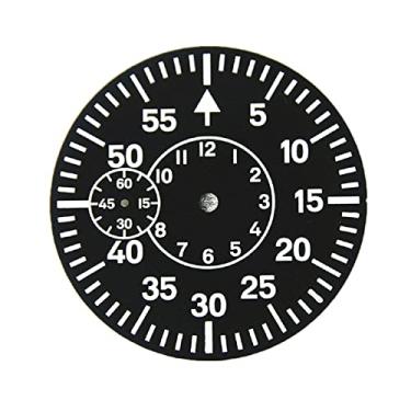 Imagem de NATEFEMIN Relógio de 38,9 mm mostrador verde luminoso relógio placa de relógio acessórios de relógio, 6 o'clock For ETA 6498