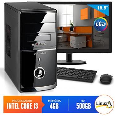 Imagem de Computador Smart Pc 80175 Intel Core i3 (4GB HD 500GB) + Monitor 18,5" Linux