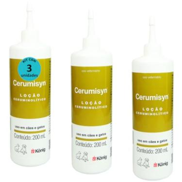 Imagem de Cerumisyn 200ml Loção Ceruminolítico König Kit Com 3 unid
