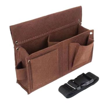 Imagem de Generic Cinto de ferramentas de carpinteiro, bolsa ajustável, de trabalho, organizador de ferramentas, bolsa para carpintaria, faz-tudo, marrom L