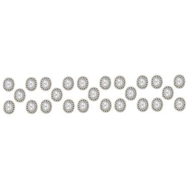 Imagem de EXCEART 25 Peças Botões De Liga De Diamante Botões De Casaco Suprimentos De Roupas Botões De Suéter Retrô Botões De Cristal Botões De Pérola Decoração De Unhas Itens De Roupas De Liga De