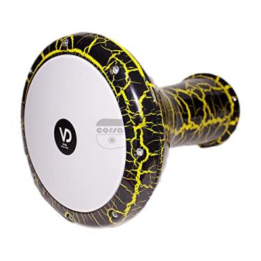 Imagem de VD® Darbuka/Doumbek Alumínio Fundido - Pontas de Afinação e Cabeça Rmvble (21,5 cm) (Amarelo rachado)