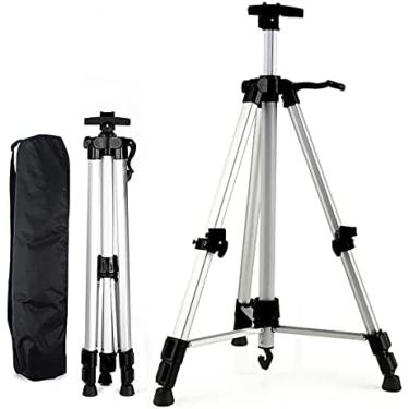 Imagem de Cavalete de arte de metal dobrável forte e durável de 160 CM - Tripé leve de liga de alumínio - Suporte de cavalete de pintura portátil ajustável - para pintura, desenho, exibição, exposição