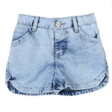 Imagem de Shorts Bebê Look Jeans c/ Pérolas Jeans - UNICA - P-Feminino