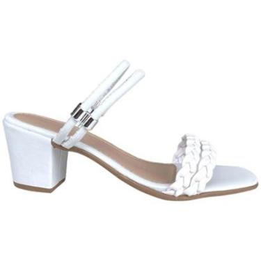 Imagem de Sandalia Tamanco Feminina Casual Social Salto Bloco Grosso-Feminino