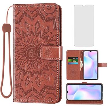 Imagem de Capa de telefone para Xiaomi Redmi 9A Redme 9i Capa carteira com protetor de tela de vidro temperado e capa flip fina de couro com suporte para cartão Xiami Xiomis Xiome Redmi9A A9 Redmi9i i9 mulheres