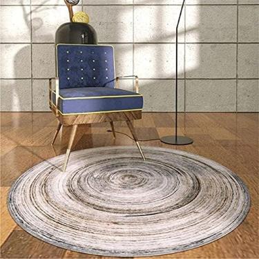 Imagem de Tapete redondo grande 80 cm 100 cm 120 cm 140 cm 160 cm 180 cm 200 cm tapete cinza circular lavável, para sala de estar, quarto, cozinha, sala de jogos, diâmetro 180 cm, colecionador88