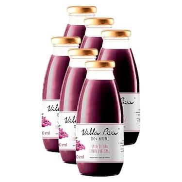 Imagem de Kit 6X: Suco de Uva Integral Sem Açúcar Villa Piva 300ml