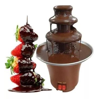 Imagem de Máquina Chocolate Cascata Fondue Elétrica Mini Chocolate Fondue