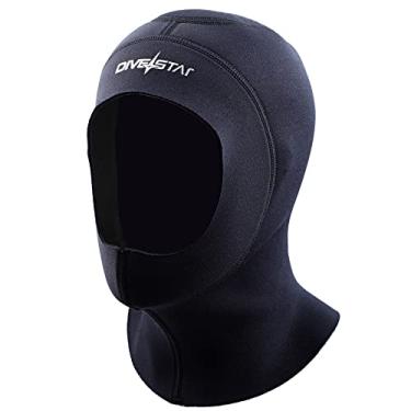 Imagem de DIVESTAR Capuz de mergulho de neoprene para homens e mulheres, boné de roupa de mergulho de 5 mm para mergulho e natação para surf, caiaque, snorkel, canoagem, vela, esportes aquáticos (P, preto - 5