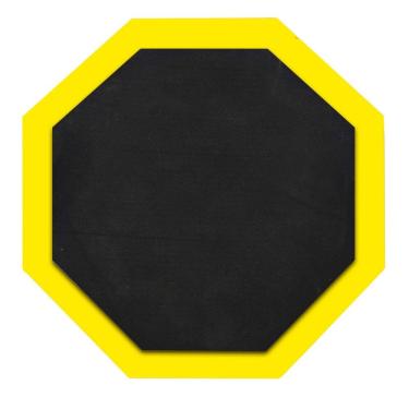 Imagem de Pad Estudo Bateria Praticável de Treino Amarelo 12 Pol