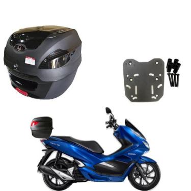 Imagem de Baú 41 litros Awa Proos com Bagageiro para PCX 150 160 2013-2023, Blac