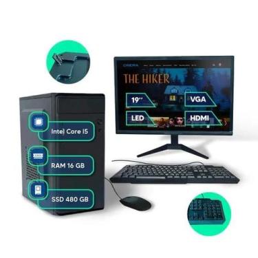 Imagem de Pc Computador Completo Intel I5 16gb Ssd 480gb Monitor 19 - 100GRAU - 