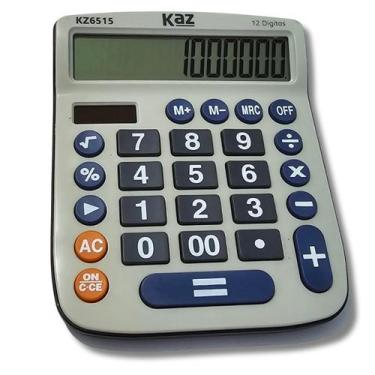 Imagem de Calculadora de Mesa VIsor Grande 12 Digitos Balcão Comercial - Kaz