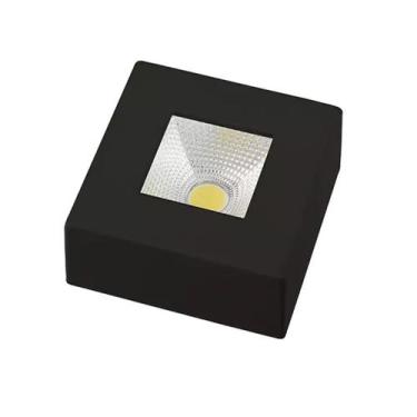Imagem de Spot Authentic Sobrepor Quadrado Avant Preto 5w 6500K Luz Branca