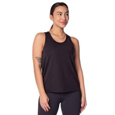 Imagem de Regata Feminina Estilo do Corpo Esportiva Preto, Preto, P