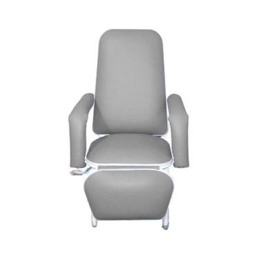 Imagem de Poltrona Reclinável Hospitalar Descanso Standard Azul Céu - Metal Solu