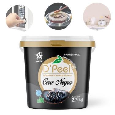 Imagem de Cera Hidrossolúvel Depilação Negra Balde 2.700Kg, Buços, Pernas, Axila