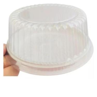 Imagem de Embalagem Redonda H35 para Bolos Tortas Pequenas.  Caixa com 50 Unidad
