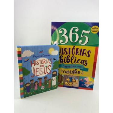 Imagem de Kit Com Livro 365 Historias E Uma Bíblia Historias de Jesus