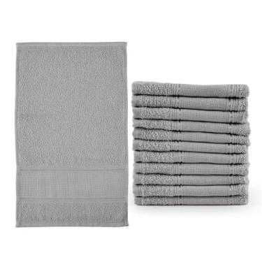 Imagem de Kit 12pçs de Toalha Lavabo Pequena Para Hotel Pousada Social - ENTROU 