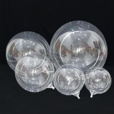 Imagem de 10un Balão Bubble Transparente Cristal Bobo 10" 18" 24" 36" - Bobo Bal