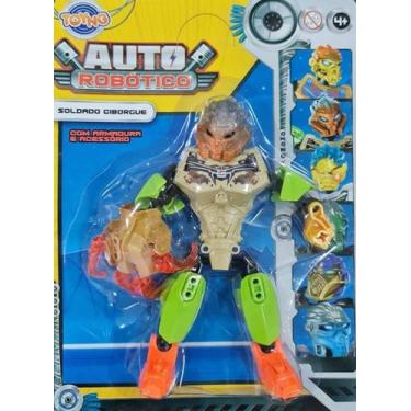 Imagem de Boneco Soldado Ciborgue Auto Robótico Poseable Colecionável - Toyng, R