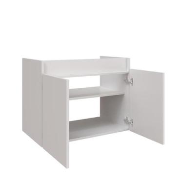 Imagem de Armarinho de Banheiro 2 Portas Sem Pia Perseu - Branco - Emes Moveis