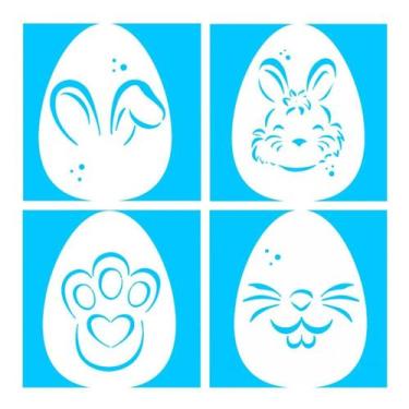 Imagem de Kit Mini Stencils Páscoa Brilhante - Blue Star