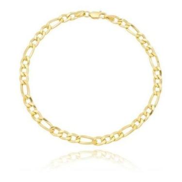Imagem de Pulseira Masculina Grumet 3x1 Grossa Ouro 18k 750 - ThiLe Jóias