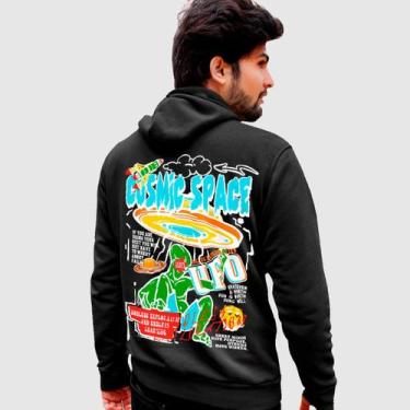 Imagem de Blusa Moletom Genuine Grit Masculina Estampada Algodão 30.1 Cosmic Spa