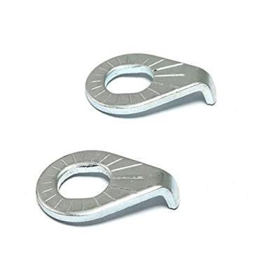 Imagem de PZRT 2 peças de ganchos para eixo de bicicleta, cubo M8, grampo fixo, arruela, acessórios de bicicleta, almofadas de gancho de cubo frontal usadas para arruela de segurança para ciclismo de estrada,