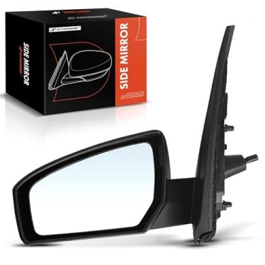 Imagem de A-Premium Espelho retrovisor manual do lado do motorista - compatível com Nissan Sentra 2007-2012 - Espelho retrovisor externo preto dobrável manual não aquecido - Substituição # 96302ET00E