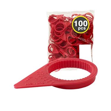 Imagem de Checkpoint Indicador de porca de roda Checktorque 33 mm vermelho – Indicador visual para frotas, caminhões industriais, veículos e transportadores de mercadorias – setas indicadoras de porca