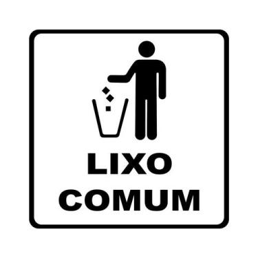 Imagem de Adesivo Lixo Comum 1 Unidade 15cmx15cm - Teu Adesivo, Transparente