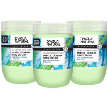 Imagem de Kit 3 Potes Gel Redutor para o Corpo Dagua Natural Mentol Cânfora Nano