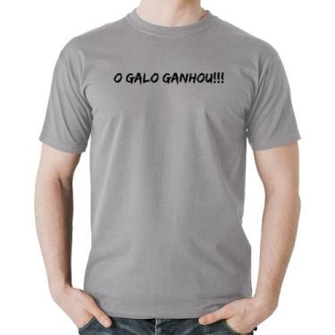 Imagem de Camiseta Algodão O GALO GANHOU!!! - Foca na Moda, Cinza, M