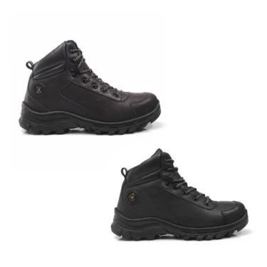 Imagem de Kit 2 Pares de Bota Masculina Bredeni Adventure Montain Café, 42, Pret