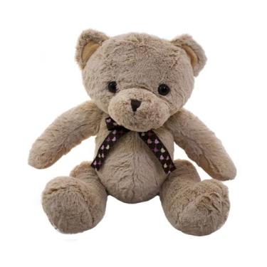Imagem de Urso Marrom ou Branco Com Laço 40cm Pelúcia - Fofy Toys, Marrom