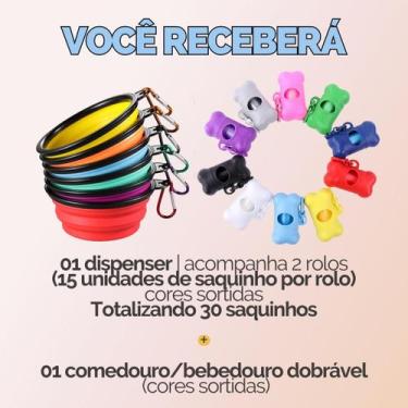 Imagem de Kit Refil Cata Caca Saco Saquinho Coletor Lixo Coco Pet Cães Gatos Hig