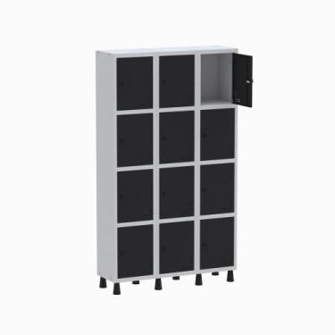 Imagem de Armário Guarda Volume Locker Roupeiro 3 Vãos 12 Portas GR303/12 Light 