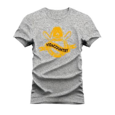 Imagem de Camiseta Plus Size Estampada Varias Cores Tecido Macio Chapéu Cowboy -