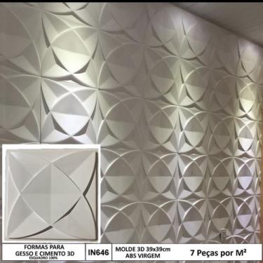 Imagem de Fôrma 3d Gesso Floribela Dakar 39x39cm ABS 2mm Molde Para Gesso/Ciment