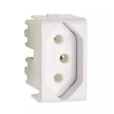 Imagem de Módulo Tomada 2P+T 20A 250V Brava Duale Up Iriel Soprano Branco