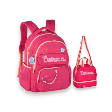 Imagem de Kit Mochila de Costas  e Lancheira Escolar Luluca Infantil Juvenil Clio-Feminino
