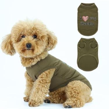 Imagem de Colete Expressivo para Animais de Estimação: Camisa de Cachorro Sem Mangas com Slogan "I Love My Daddy", Ideal para Chihuahuas, Poodles, Yorkies e Filhotes, Conforto Final, Fácil Manutenção!