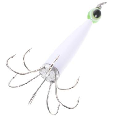 Imagem de Polvo Lula Anzol Isca De Camarão Brilham No Escuro Gabaritos Isca De Lula Gabaritos De Lula Água Salgada Isca De Pesca Brilhante Gancho De Mar Profundo Ferro Branco Biônico