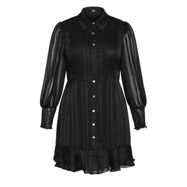 Imagem de City Chic Women's Apparel Vestido feminino City Chic Plus Size listrado, Preto, 50
