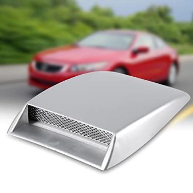 Imagem de Universal Carro Fluxo de Ar Entrada Colher Ventilação Adesivo Capa Elegante Personalizado Olhar Autoadesivo Decorativo Abs Alumínio Grade Malha 10 X 7,1 X 1,4 Polegadas Preto